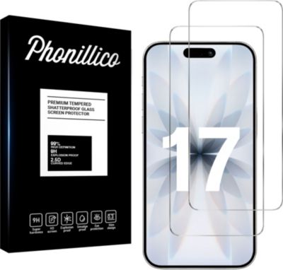 Protège écran PHONILLICO iPhone 17 - Verre trempé x2