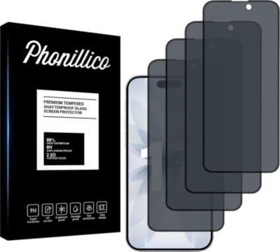 Protège écran PHONILLICO iPhone 17 - Verre Noir Anti espion x4
