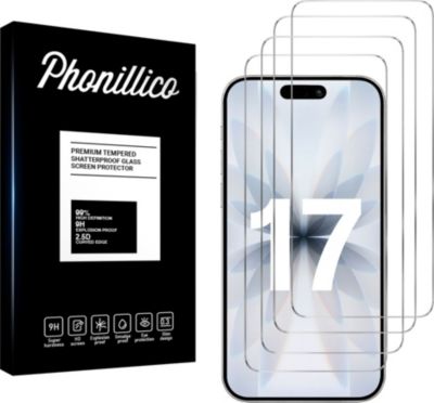 Protège écran PHONILLICO iPhone 17 - Verre trempé x4