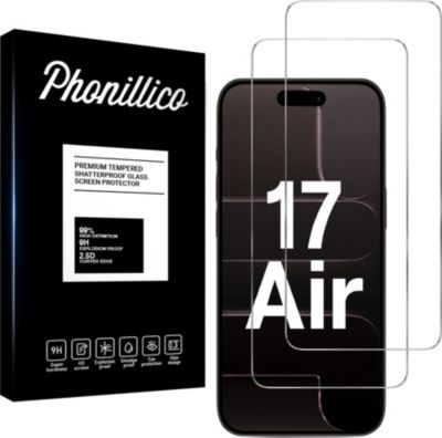 Protège écran PHONILLICO iPhone 17 AIR - Verre trempé x2 Protège écran PHONILLICO iPhone 17 AIR - Verre trempé x2