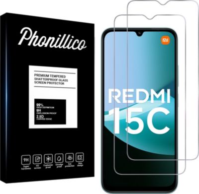 Protège écran PHONILLICO Xiaomi Redmi 15C 4G - Verre trempé x2 Protège écran PHONILLICO Xiaomi Redmi 15C 4G - Verre trempé x2