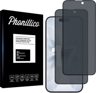 Protège écran PHONILLICO iPhone 17 - Verre Noir Anti espion x2