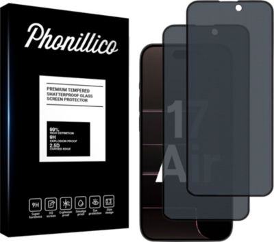 Protège écran PHONILLICO iPhone 17 AIR -Verre Noir Anti espion x2 Protège écran PHONILLICO iPhone 17 AIR -Verre Noir Anti espion x2