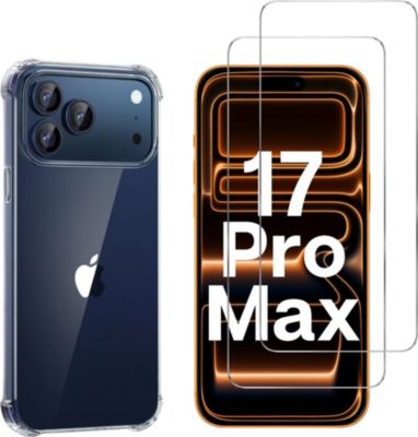 Pack PHONILLICO iPhone 17 PRO MAX - Coque + Verre trempé Pack PHONILLICO iPhone 17 PRO MAX - Coque + Verre trempé