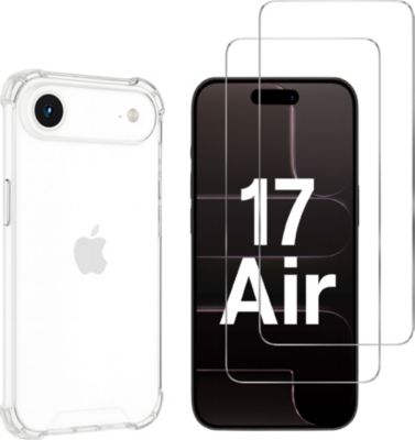 Pack PHONILLICO iPhone 17 AIR - Coque + Verres trempé x2 Pack PHONILLICO iPhone 17 AIR - Coque + Verres trempé x2