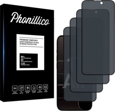 Protège écran PHONILLICO iPhone 17 AIR -Verre Noir Anti espion x4