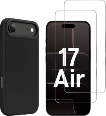 Pack PHONILLICO iPhone 17 AIR - Coque Noir +Verre trempé Pack PHONILLICO iPhone 17 AIR - Coque Noir +Verre trempé