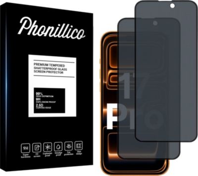 Protège écran PHONILLICO iPhone 17 PRO -Verre Noir Anti espion x2