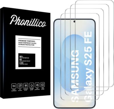 Protège écran PHONILLICO Samsung Galaxy S25 FE - Verre trempé x4