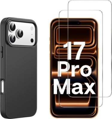 Pack PHONILLICO iPhone 17 PRO MAX - Coque Noir + Verre Pack PHONILLICO iPhone 17 PRO MAX - Coque Noir + Verre