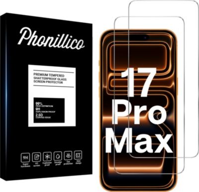 Protège écran PHONILLICO iPhone 17 PRO MAX - Verre trempé x2