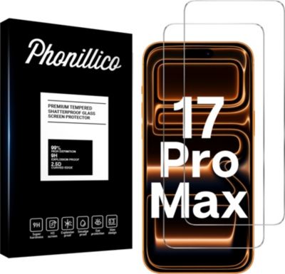 Protège écran PHONILLICO iPhone 17 PRO MAX - Verre trempé x2 Protège écran PHONILLICO iPhone 17 PRO MAX - Verre trempé x2