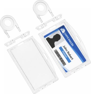 PHONILLICO Porte Badge/Carte Plastique Rigide x2
