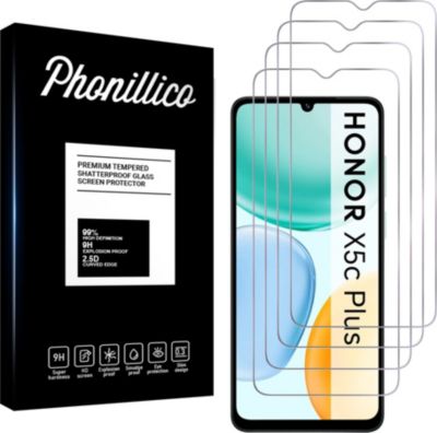 Protège écran PHONILLICO Honor X5c Plus - Verre trempé x4