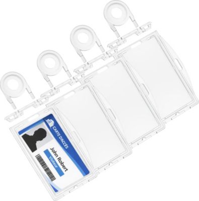 PHONILLICO Porte Badge/Carte Plastique Rigide x4