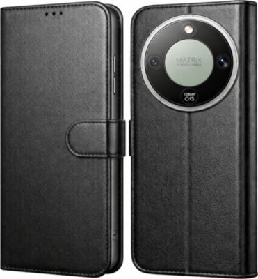 Coque PHONILLICO Honor Magic 8 Lite 5G - Rabat Noir