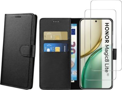 Pack PHONILLICO Honor Magic 8 Lite 5G -Coque Noir +Verre