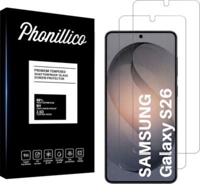 Protège écran PHONILLICO Samsung Galaxy S26 - Verre trempé x2