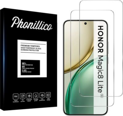 Protège écran PHONILLICO Honor Magic 8 Lite 5G - Verre trempé X2