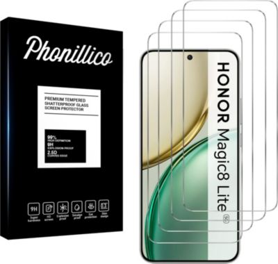 Protège écran PHONILLICO Honor Magic 8 Lite 5G - Verre trempé X4