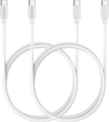 Câble USB C PHONILLICO pr Samsung Galaxy S26/S25 USBC Blanc 1m