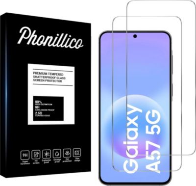 Protège écran PHONILLICO Samsung Galaxy A57 5G - Verre trempé x2