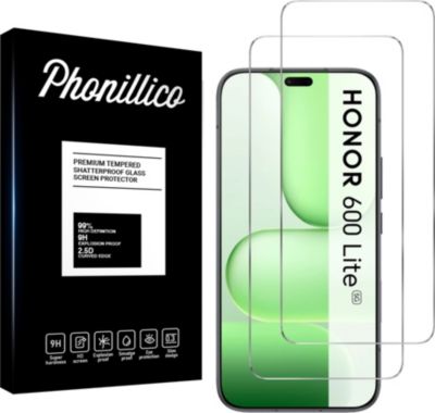 Protège écran PHONILLICO Honor 600 Lite 5G - Verre trempé x2