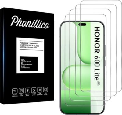 Protège écran PHONILLICO Honor 600 Lite 5G - Verre trempé x4