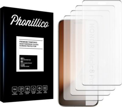Protège écran PHONILLICO Honor Magic 8 Pro 5G - Verre trempé x4