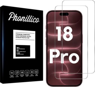 Protège écran PHONILLICO iPhone 18 Pro - Verre trempé x2