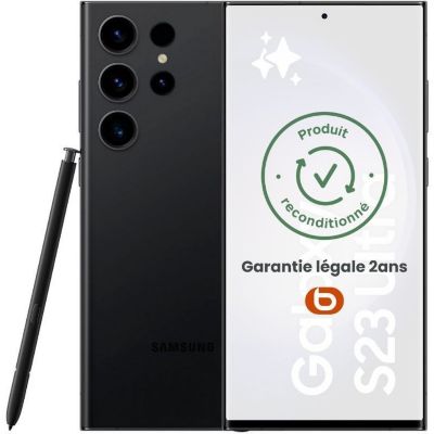 Location Smartphone SAMSUNG Galaxy S23 Ultra Duos Noir 256Go Reconditionné Grade A
