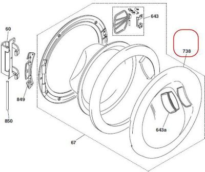 Pièce détachée HOOVER protection hublot exterieur