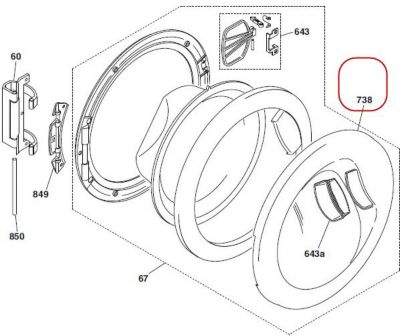 Pièce détachée HOOVER protection hublot exterieur