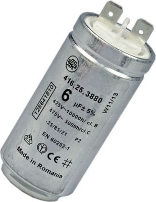 Condensateur ELECTROLUX 6mF d'origine 1256418102