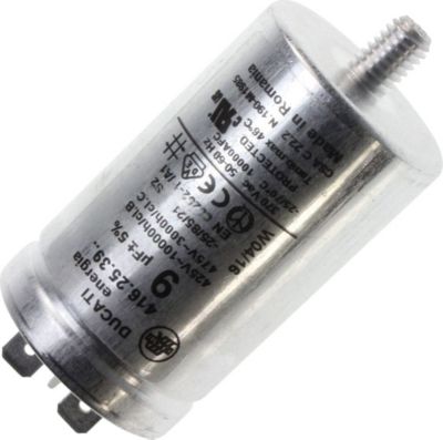Condensateur INDESIT 9UF d'origine C00279463, 00416450 Condensateur INDESIT 9UF d'origine C00279463, 00416450