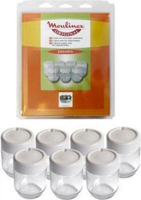 Pièce détachée MOULINEX Lot de 7 pots en verre avec couvercle A1 Pièce détachée MOULINEX Lot de 7 pots en verre avec couvercle A1