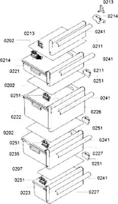 Tiroir NEFF Tiroir (repère 0221) d'origine 11013702