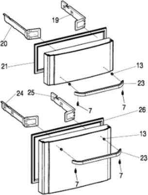 Joint de porte ARISTON Joint tiroir inférieur (repère 26) d'ori