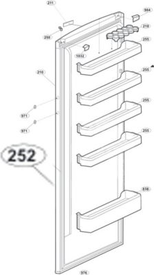 Joint de porte BEKO (repère 252) 4902423900