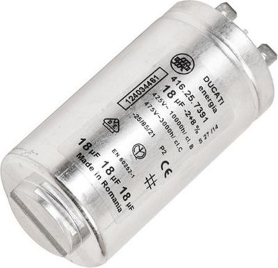 Condensateur ELECTROLUX 18µf d'origine 1240344612 Condensateur ELECTROLUX 18µf d'origine 1240344612