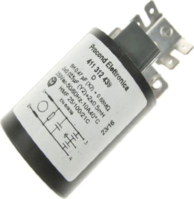 Condensateur BRANDT Filtre anti-parasite AS0031772, L46A024I Condensateur BRANDT Filtre anti-parasite AS0031772, L46A024I