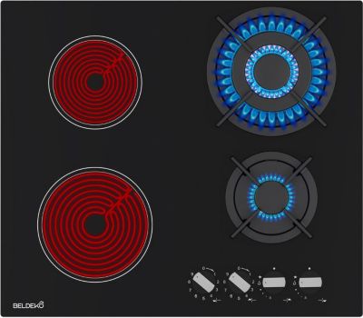 Plaque mixte électrique gaz BELDEKO TGV4V-175