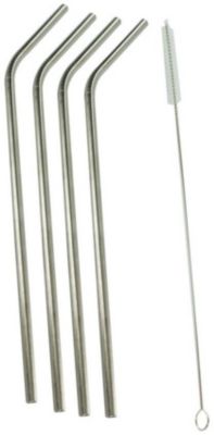Paille COOK CONCEPT inox x4 avec goupillon