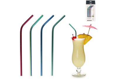 Paille COOK CONCEPT inox colorees x4