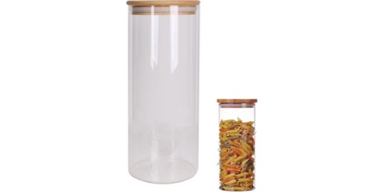 Bocal COOK CONCEPT en verre et bambou 1.6l