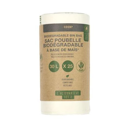 Sac poubelle COOK CONCEPT biodegrable 30l x25