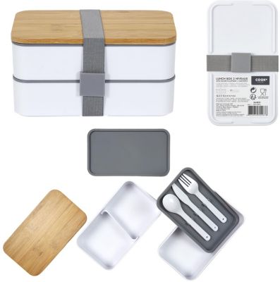 Lunch box COOK CONCEPT 2 niveaux avec bande elastique M12 | Boulanger