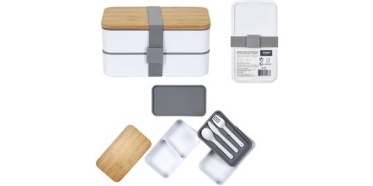 Lunch box COOK CONCEPT 2 niveaux avec bande élastique M12
