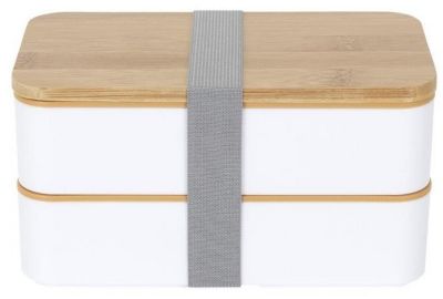 Lunch box COOK CONCEPT 2 niveaux avec bande élastique M12