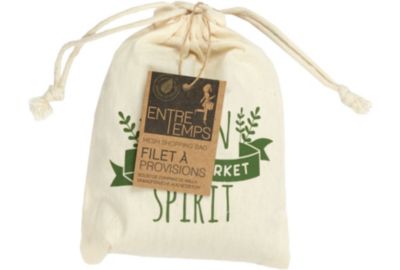 Sac filet ENTRE TEMPS a provision avec pochon coton 36 x 35 cm
